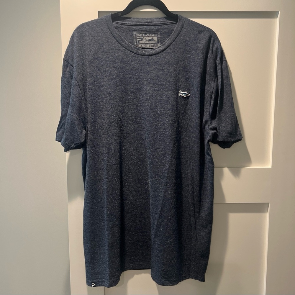 Men’s Pelagic Black Label Premium Collection Short Sleeve T Shirt Blue XL